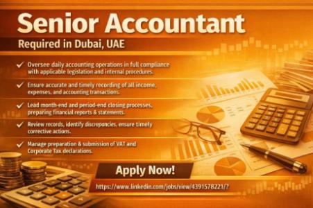 Senior Accountant Required in Dubai