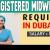 Registered Midwife Required in Dubai