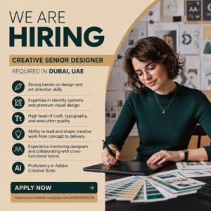 Creative Senior Designer Required in Dubai