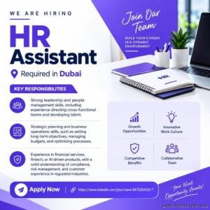 HR Assistant Required in Dubai