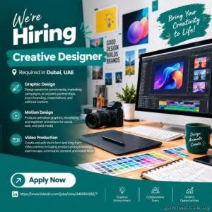 Creative Designer Required in Dubai
