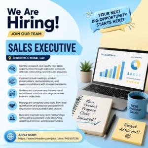 Sales Executive Required in Dubai