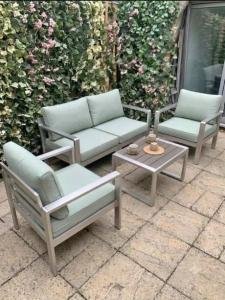 Modern 4-Piece Aluminum Patio Set