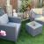 Outdoor sofa set 2 seats and 1 middle table