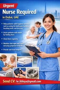 Urgent Nurse Required in Dubai