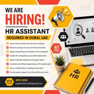 HR Assistant Required in Dubai