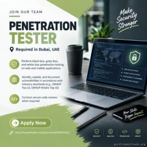 Penetration Tester Required in Dubai