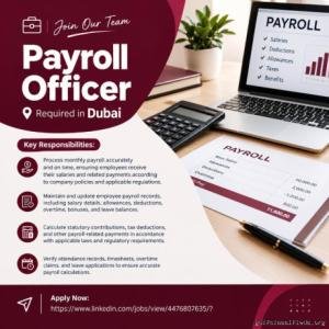 Payroll Officer Required in Dubai