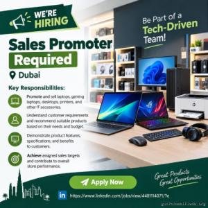 Sales Promoter Requried in Dubai