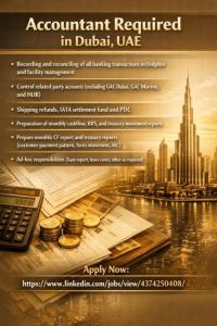 Accountant Required in Dubai