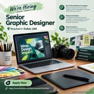 Senior Graphic Designer Required in Dubai