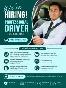 Professional Driver Required in Dubai