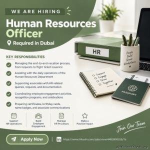 Human Resources Officer Required in Dubai