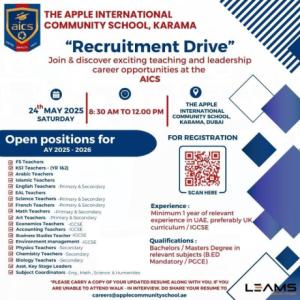 Recruitment Drive at The Apple International Community School