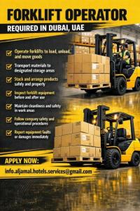 Forklift Operator Required in Dubai