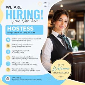 Hostess Required in Dubai