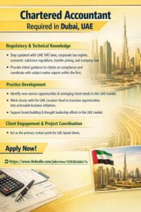 Chartered Accountant Required in Dubai