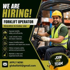 Forklift Operator Required in Dubai