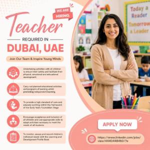 Teacher Required in Dubai