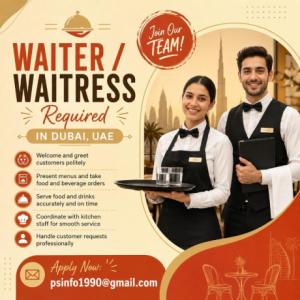 Waiter / Waitress Required in Dubai