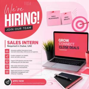 Sales Intern Required in Dubai