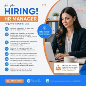 HR Manager Required in Dubai