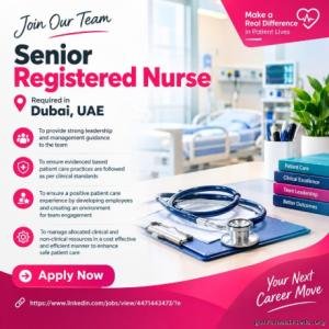 Senior Registered Nurse Required in Dubai