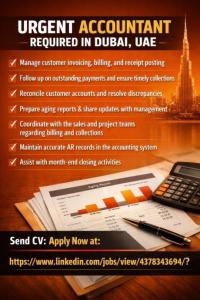 Urgent Accountant Required in Dubai