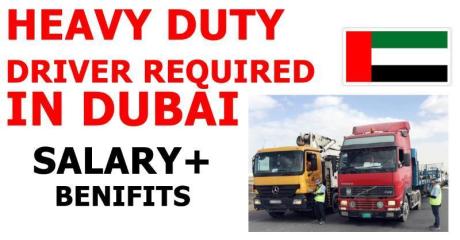 HEAVY DUTY DRIVER REQUIRED IN DUBAI