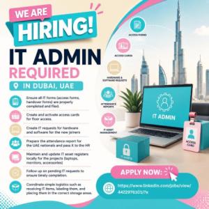 IT Admin Required in Dubai