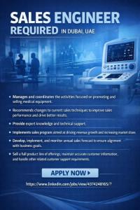 Sales Engineer Required in Dubai