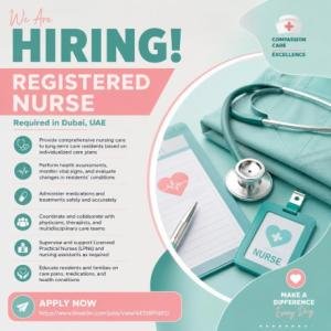 Registered Nurse Required in Dubai