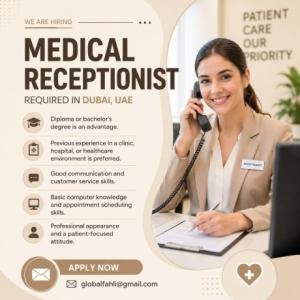 Medical Receptionist Required in Dubai