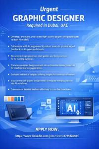 Urgent Graphic Designer Required in Dubai