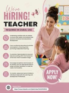 Teacher Required in Dubai