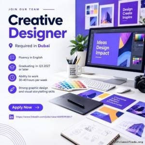 Creative Designer Required in Dubai