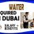 Waiter Required in Dubai