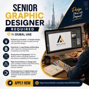 Senior Graphic Designer Required in Dubai