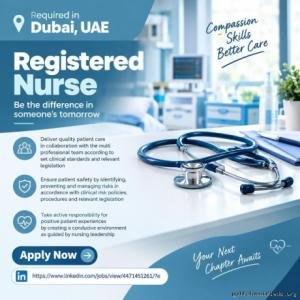 Registered Nurse Required in Dubai