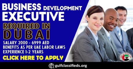 BUSINESS DEVELOPMENT EXECUTIVE REQUIRED IN DUBAI