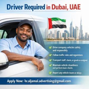 Driver Required in Dubai