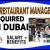 Restaurant Manager Required in Dubai
