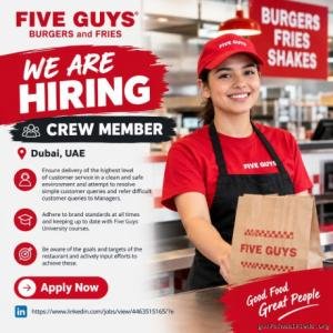 Crew Member Required in Dubai