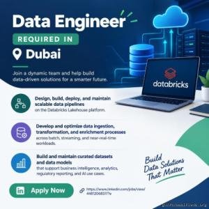 Data Engineer Required in Dubai
