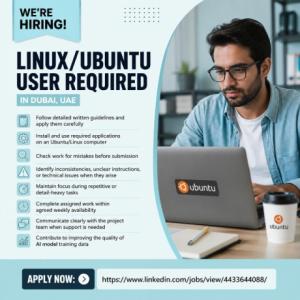 Linux/Ubuntu User Required in Dubai