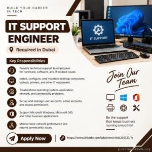 IT Support Engineer Required in Dubai