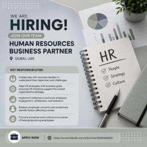 Human Resources Business Partner Required in Dubai