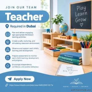 Teacher Required in Dubai
