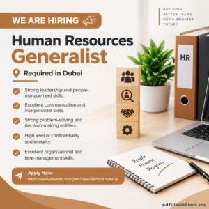 Human Resources Generalist Required in Dubai