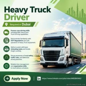 Heavy Truck Driver Required in Dubai
